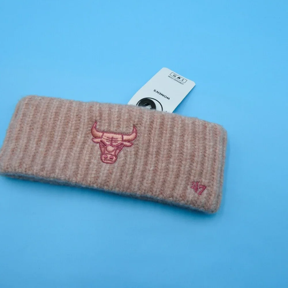 '47 Brand‎ Chicago Bulls Winter Headband Womens Pink Knit Basketball Sweatband